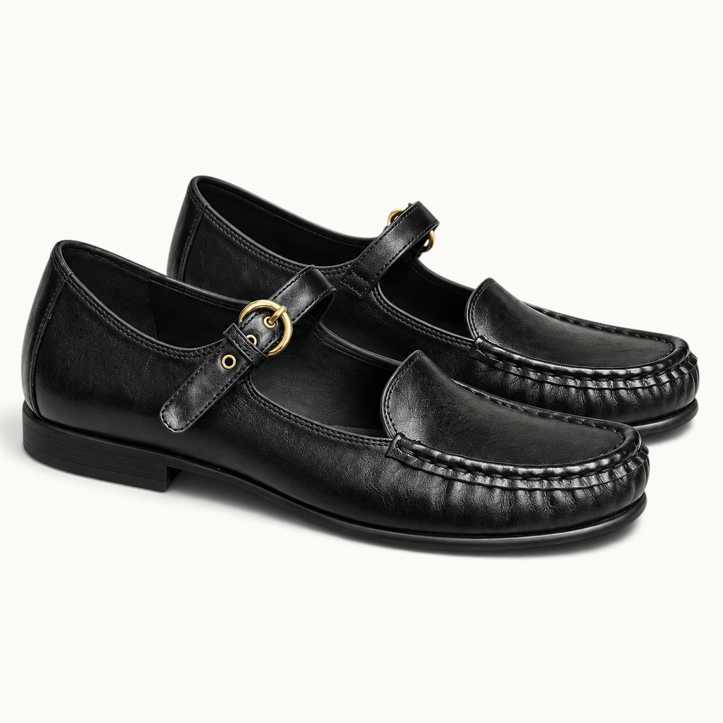montelore-souliers Mocassins Cuir Noir à bride