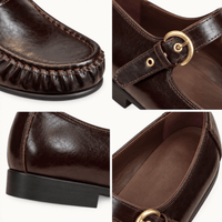 montelore-souliers Mocassins Cuir Noir à bride