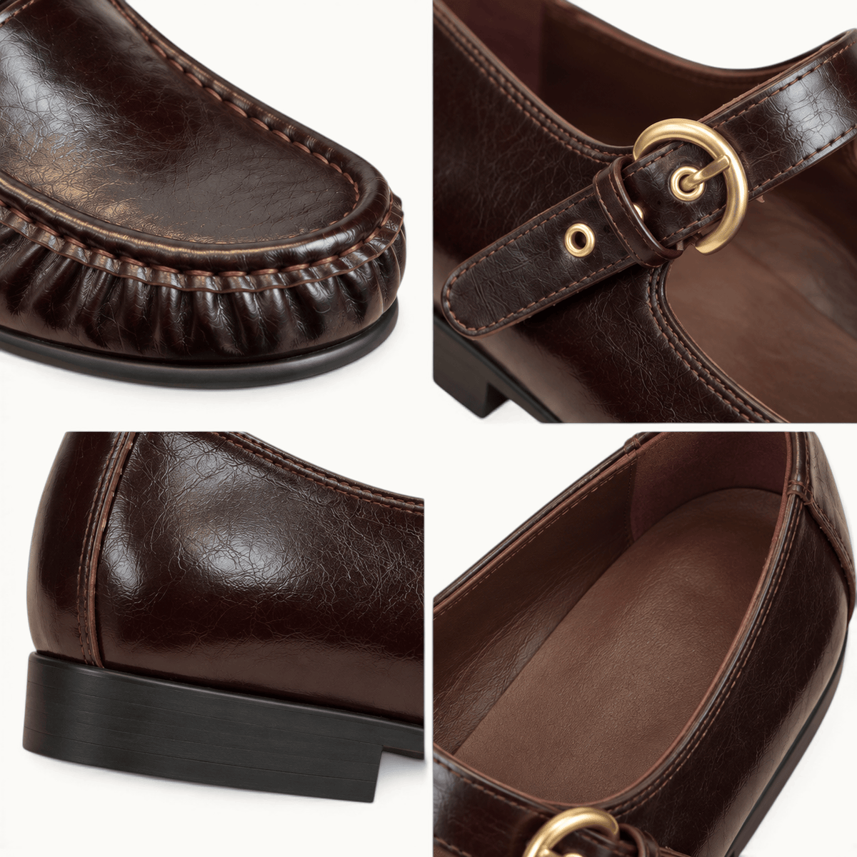 montelore-souliers Mocassins Cuir Noir à bride