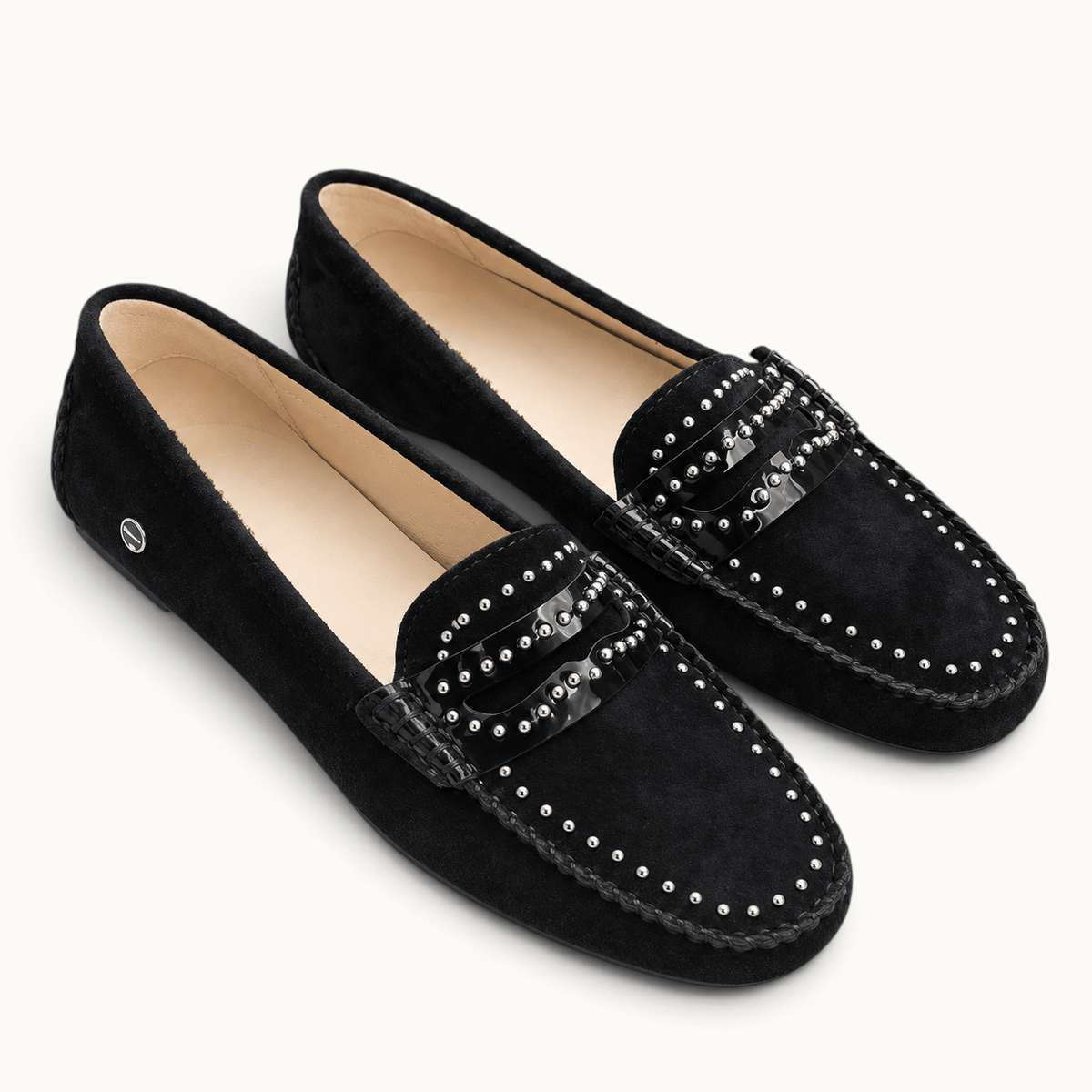 montelore-souliers Mocassins Cuir Suédé À Rivets