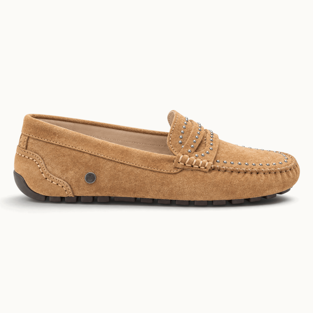montelore-souliers Mocassins Cuir Suédé À Rivets