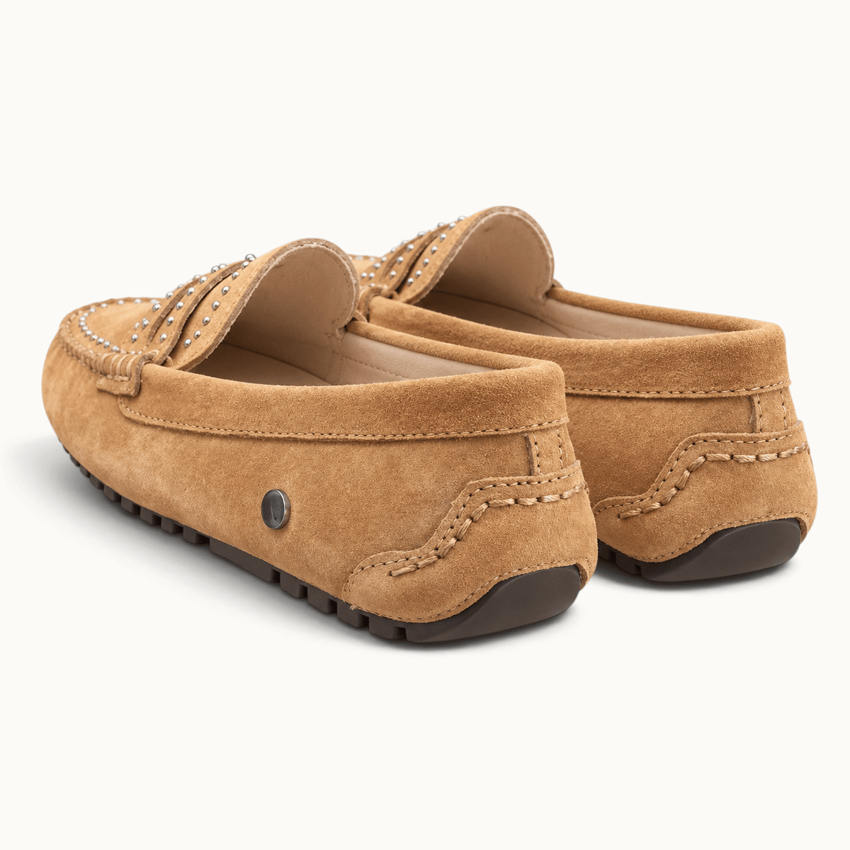 montelore-souliers Mocassins Cuir Suédé À Rivets