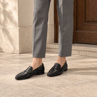 montelore-souliers Mocassins Cuir Véritable Plissés