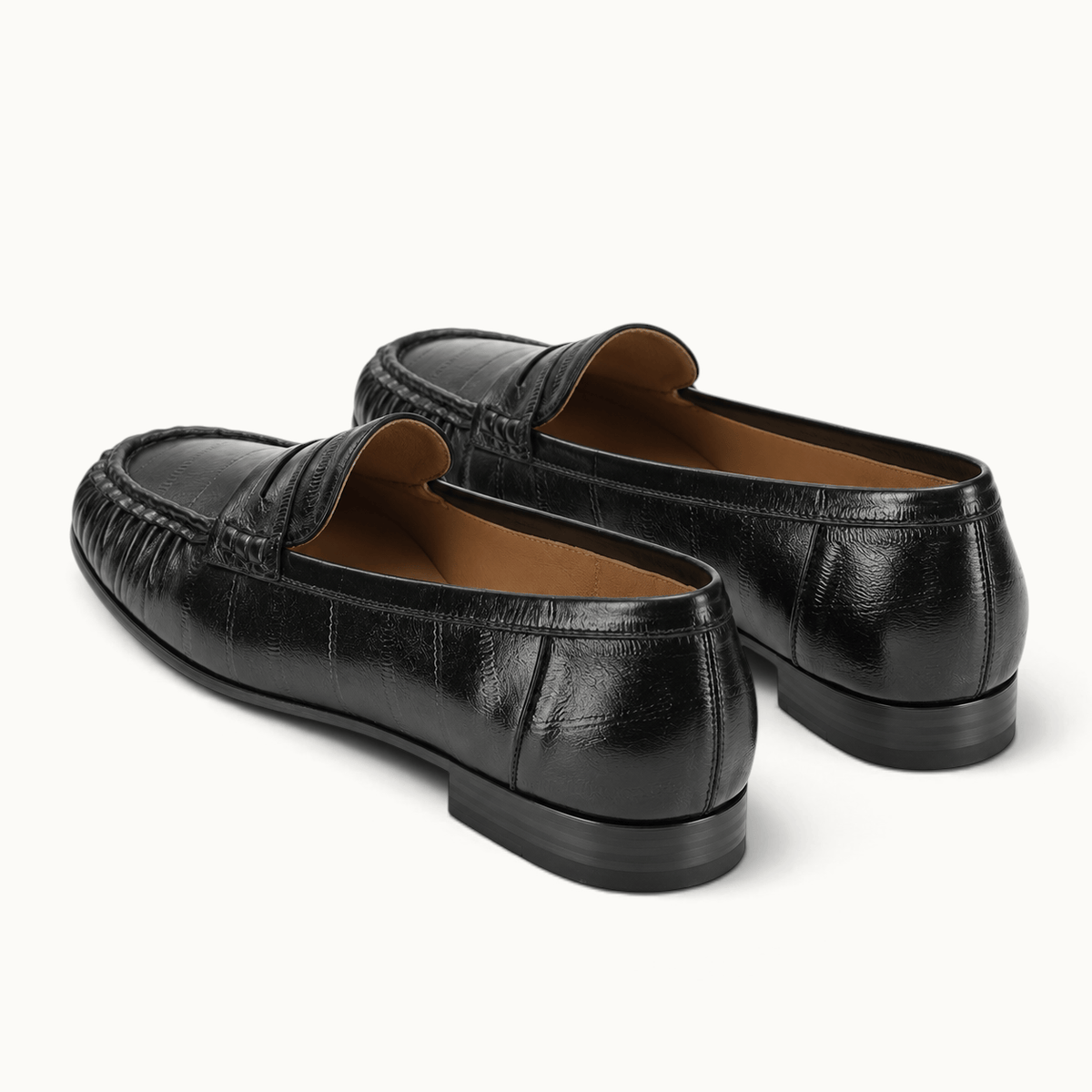 montelore-souliers Mocassins Cuir Véritable Plissés