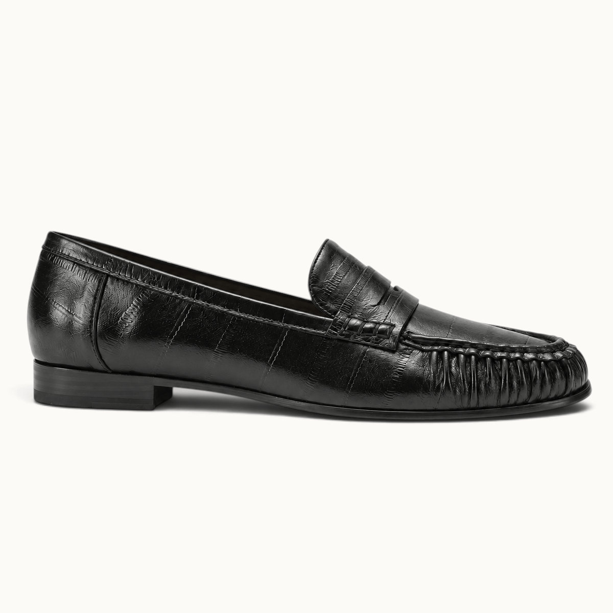 montelore-souliers Mocassins Cuir Véritable Plissés
