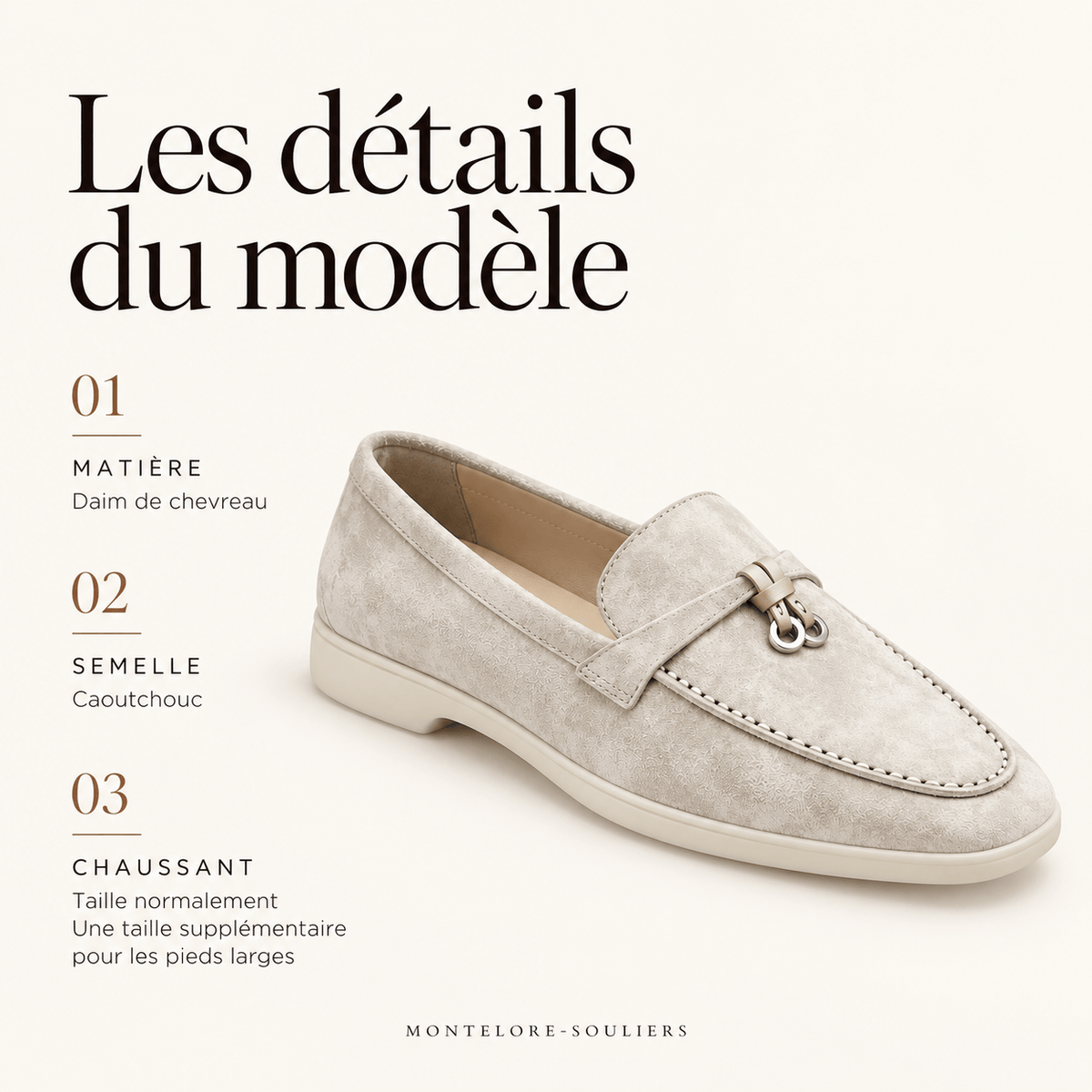 montelore-souliers Mocassins Daim Beige