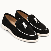 montelore-souliers Mocassins Daim De Chevreau Noirs