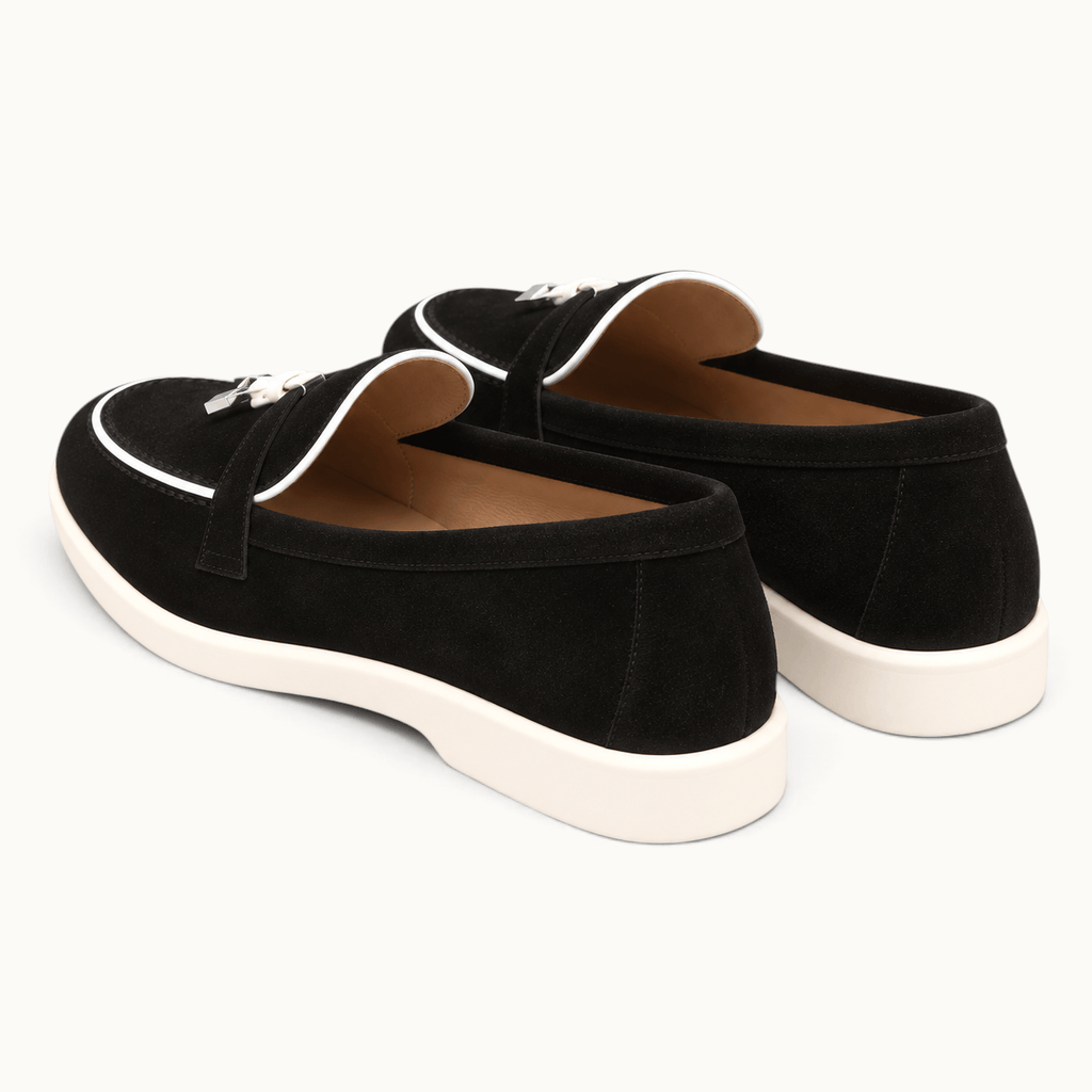 montelore-souliers Mocassins Daim De Chevreau Noirs