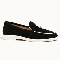 montelore-souliers Mocassins Daim De Chevreau Noirs