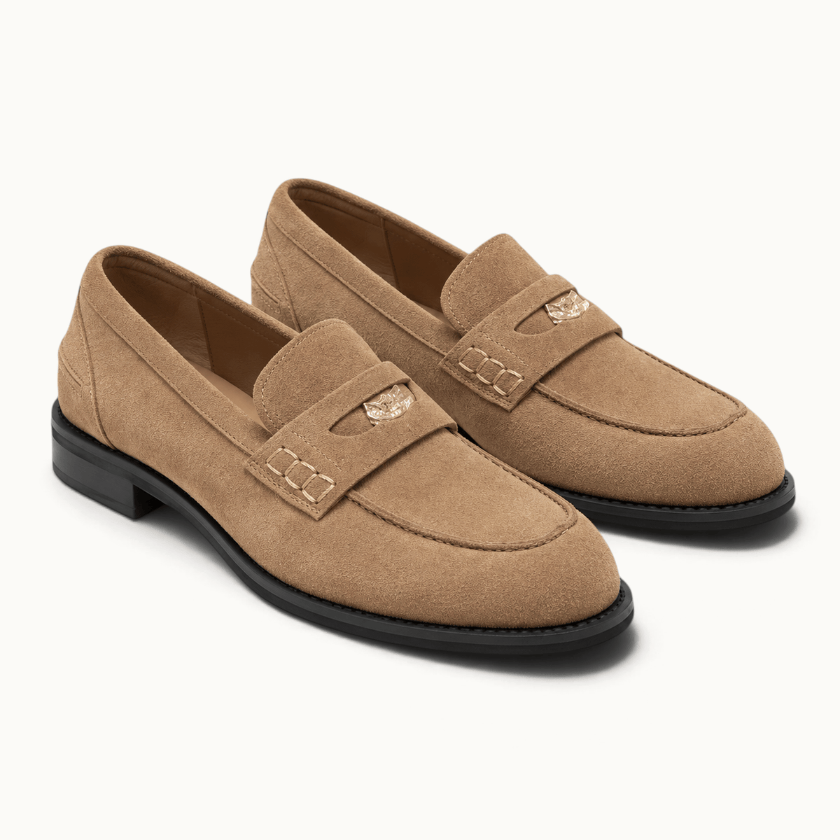 montelore-souliers Mocassins Daim Femme Cuir Suédé Plats