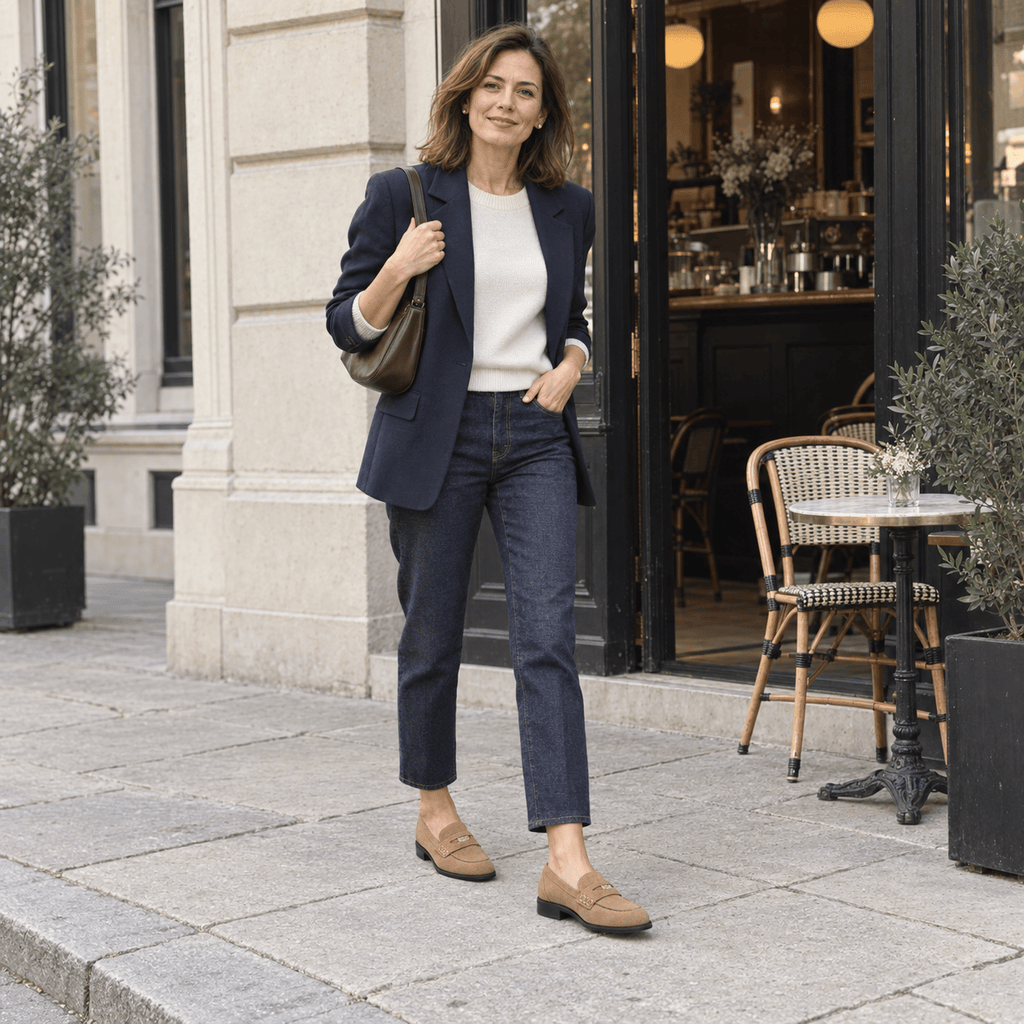 montelore-souliers Mocassins Daim Femme Cuir Suédé Plats