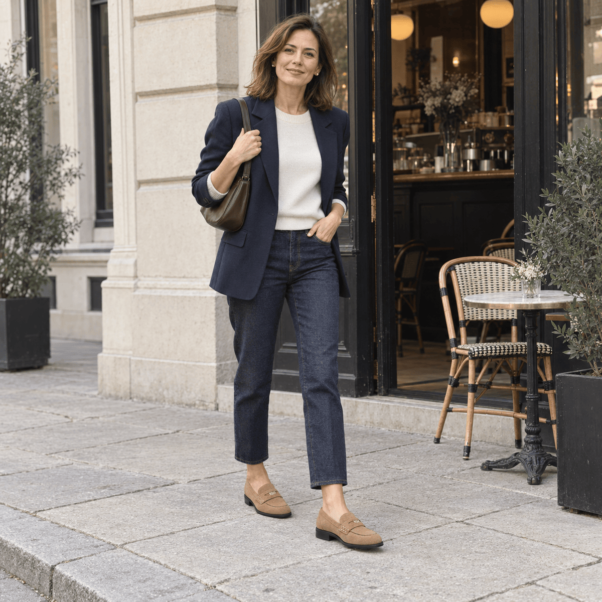 montelore-souliers Mocassins Daim Femme Cuir Suédé Plats