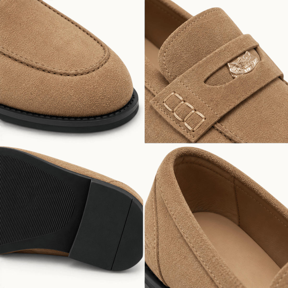 montelore-souliers Mocassins Daim Femme Cuir Suédé Plats