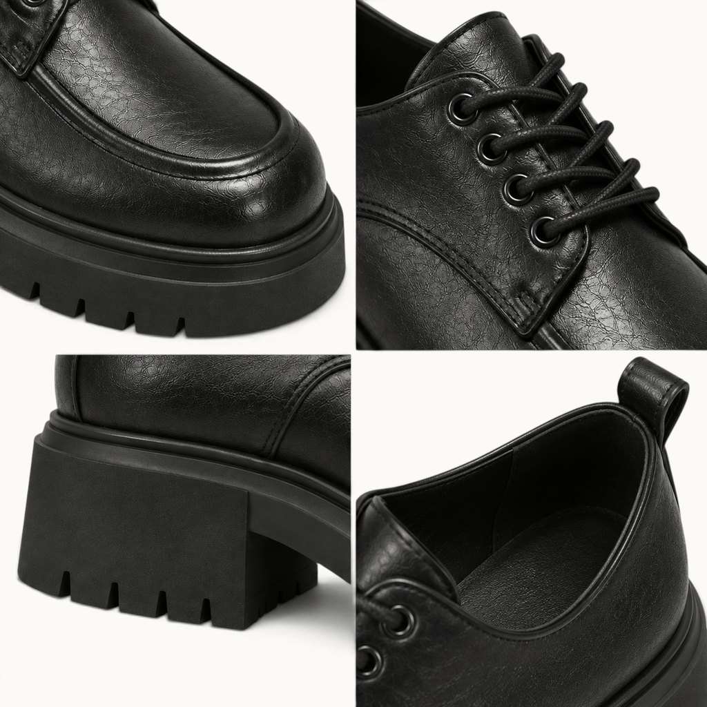montelore-souliers Mocassins Derbies À Lacets À Plateforme Basse