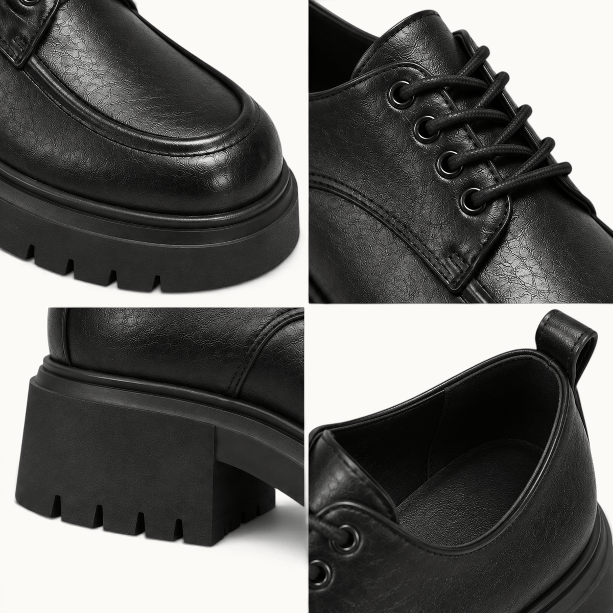 montelore-souliers Mocassins Derbies À Lacets À Plateforme Basse