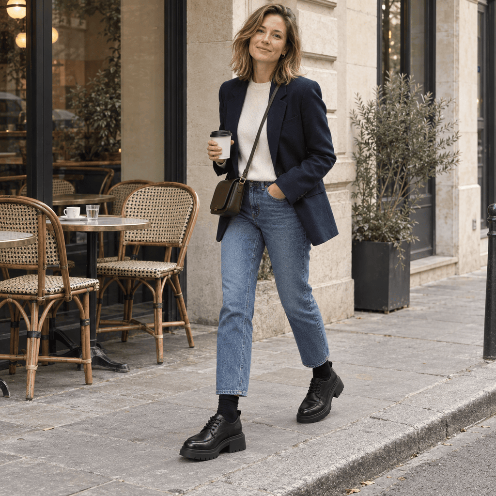 montelore-souliers Mocassins Derbies À Lacets À Plateforme Basse