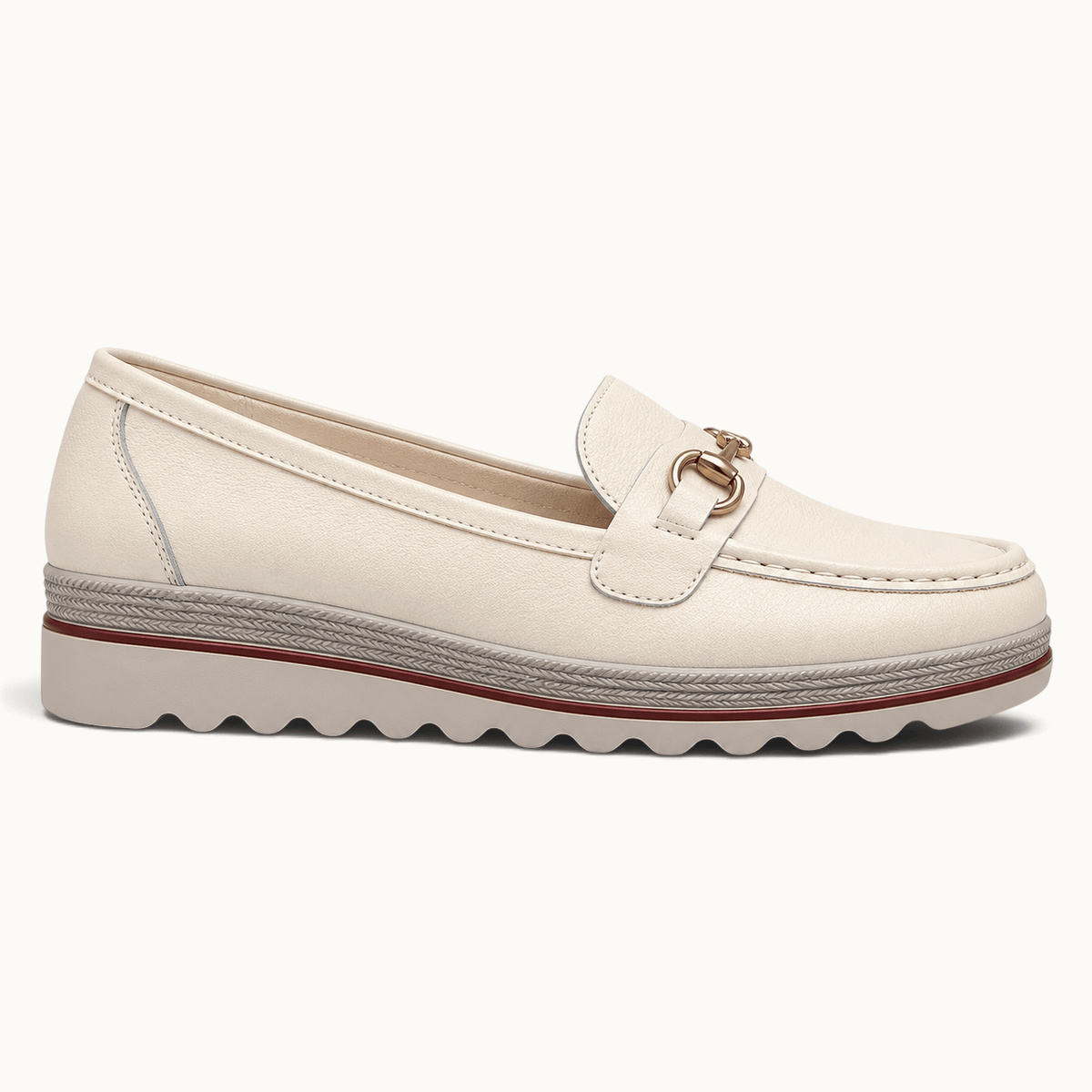 montelore-souliers Mocassins En Croûte De Cuir À Plateforme