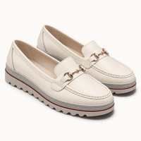 montelore-souliers Mocassins En Croûte De Cuir À Plateforme