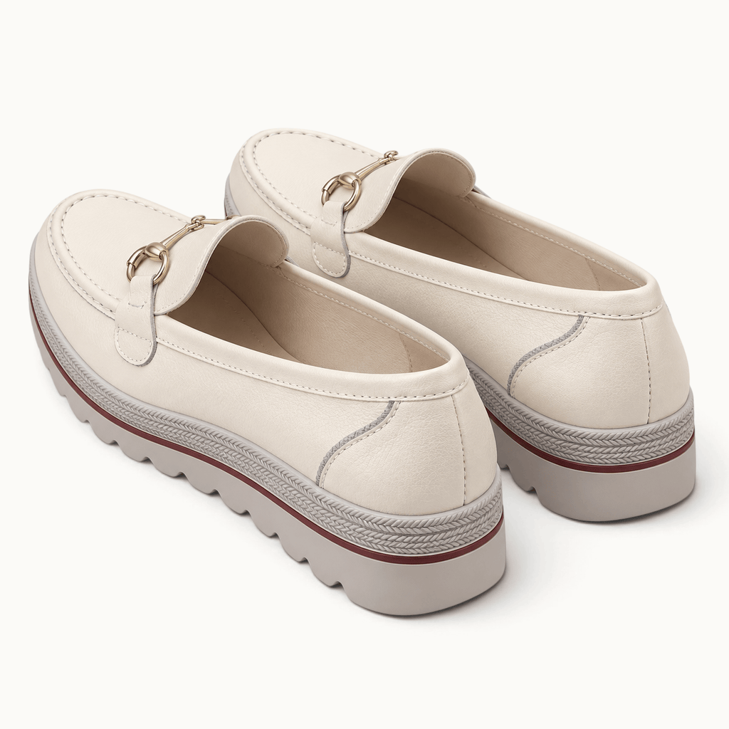 montelore-souliers Mocassins En Croûte De Cuir À Plateforme