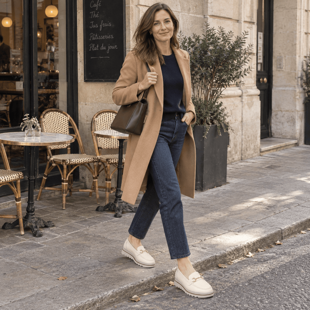 montelore-souliers Mocassins En Croûte De Cuir À Plateforme