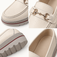 montelore-souliers Mocassins En Croûte De Cuir À Plateforme