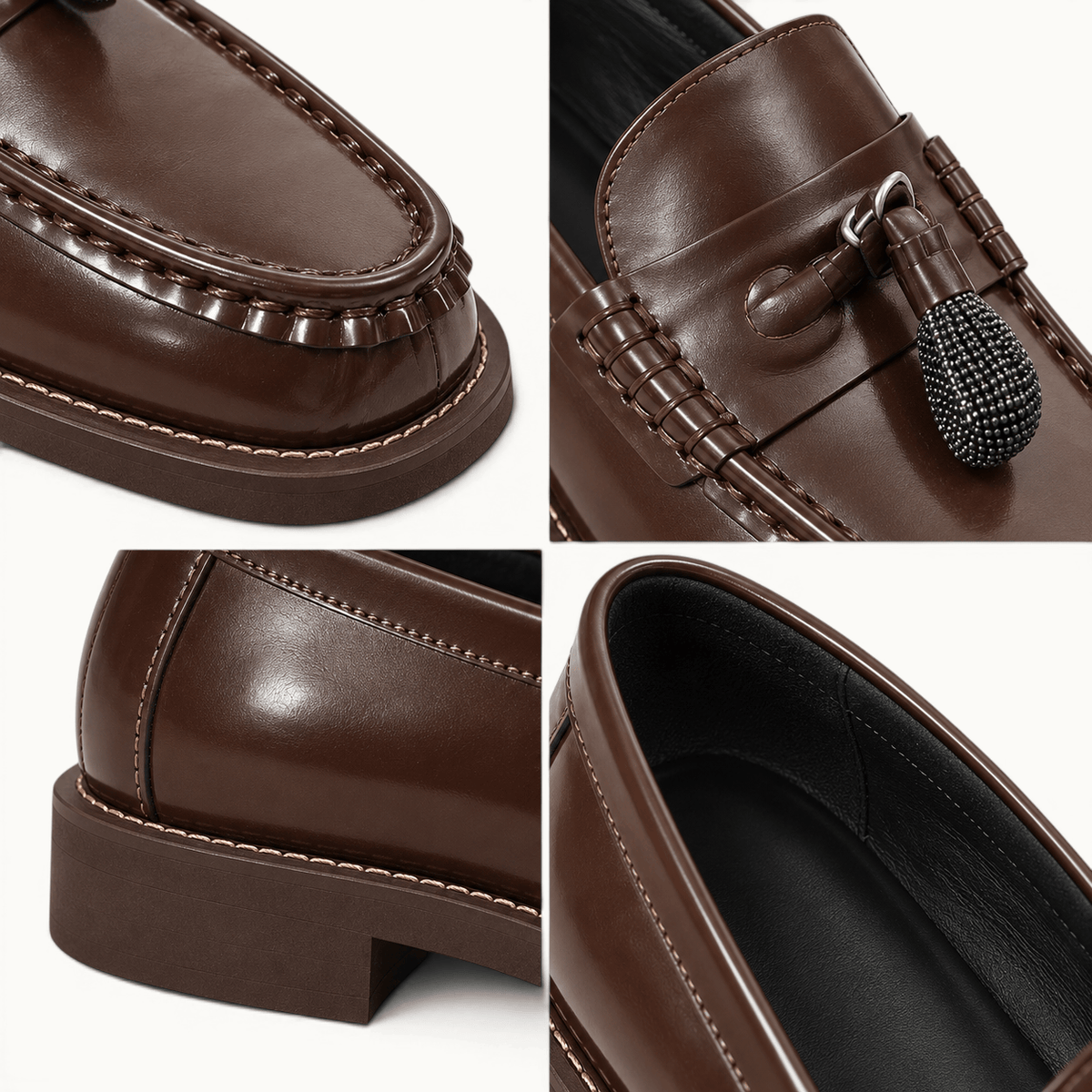 montelore-souliers Mocassins En Cuir À Gland