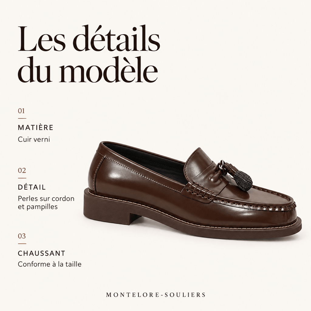 montelore-souliers Mocassins En Cuir À Gland