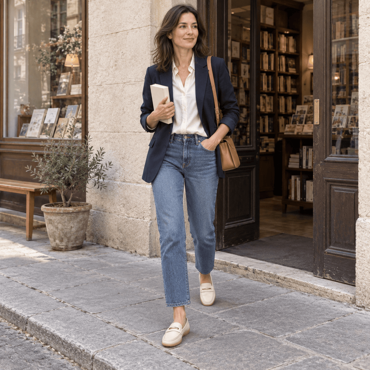montelore-souliers Mocassins En Cuir Beige