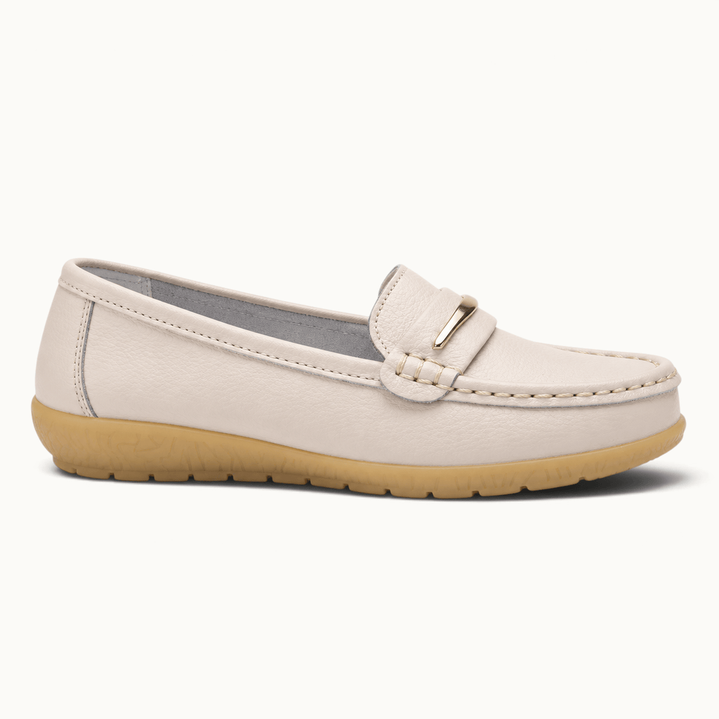montelore-souliers Mocassins En Cuir Beige