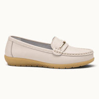 montelore-souliers Mocassins En Cuir Beige