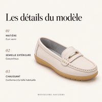 montelore-souliers Mocassins En Cuir Beige