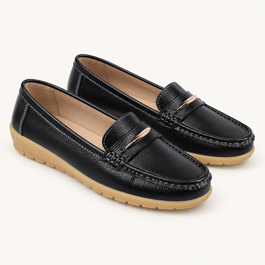 montelore-souliers Mocassins En Cuir Beige