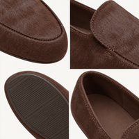 montelore-souliers Mocassins En Cuir De Vachette Bout Rond