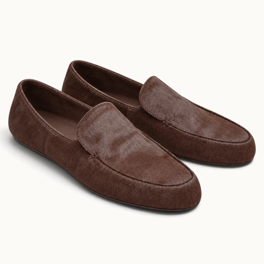montelore-souliers Mocassins En Cuir De Vachette Bout Rond