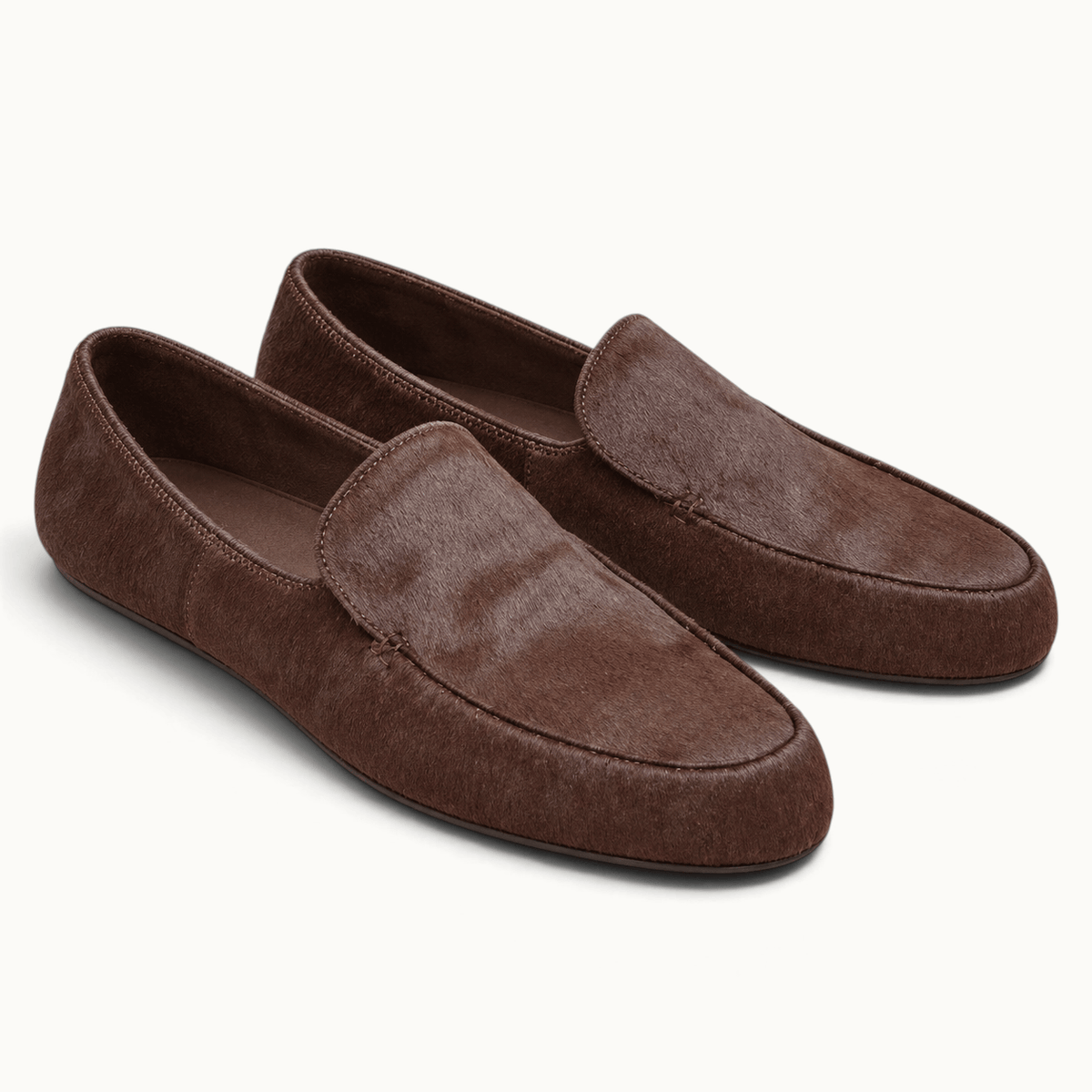montelore-souliers Mocassins En Cuir De Vachette Bout Rond