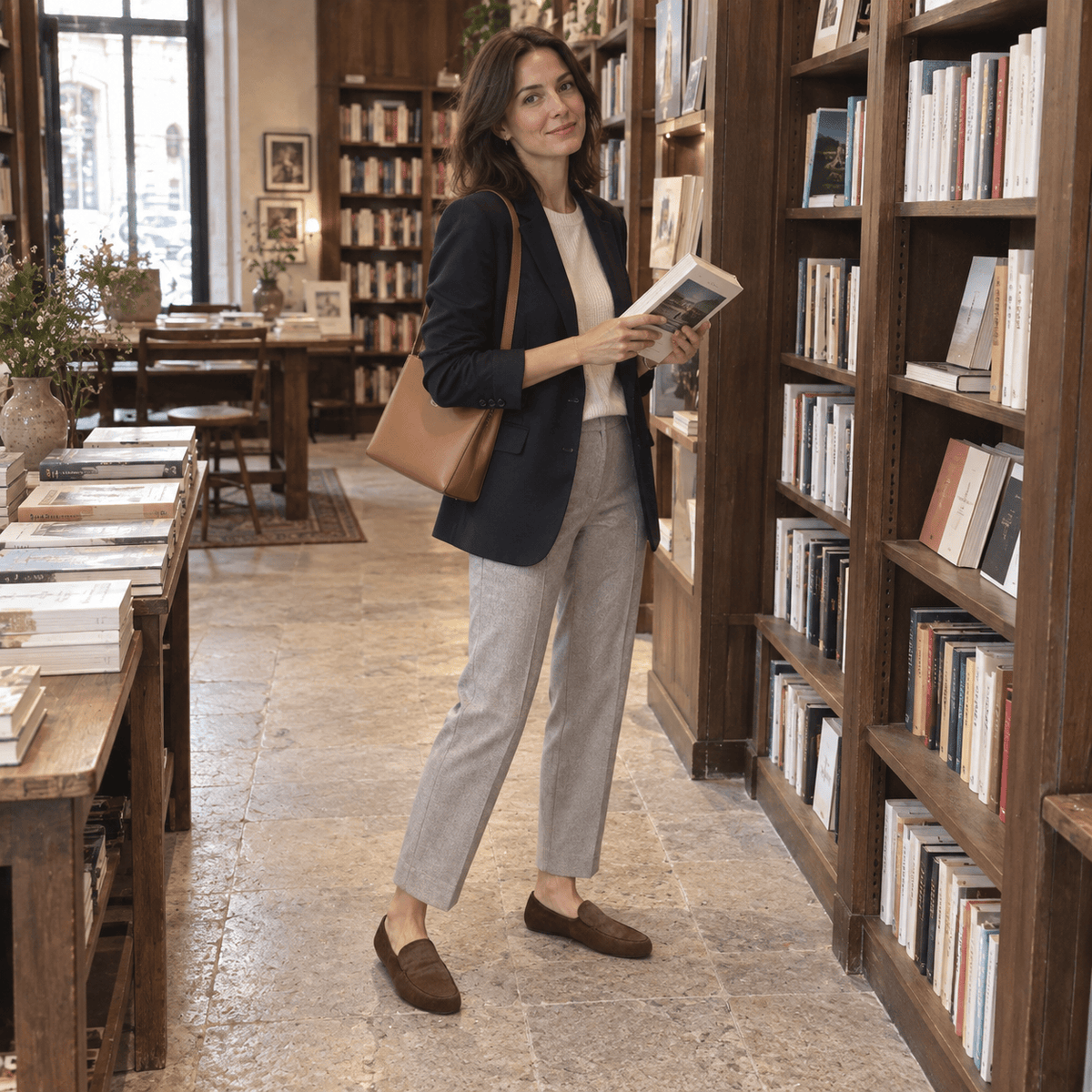 montelore-souliers Mocassins En Cuir De Vachette Bout Rond