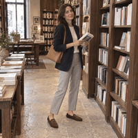 montelore-souliers Mocassins En Cuir De Vachette Bout Rond