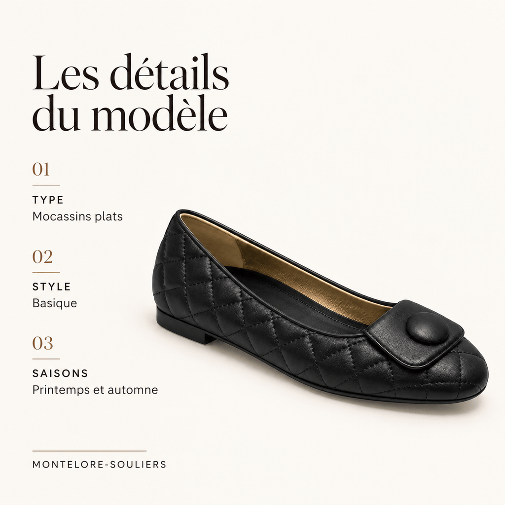 montelore-souliers Mocassins En Cuir Matelassées
