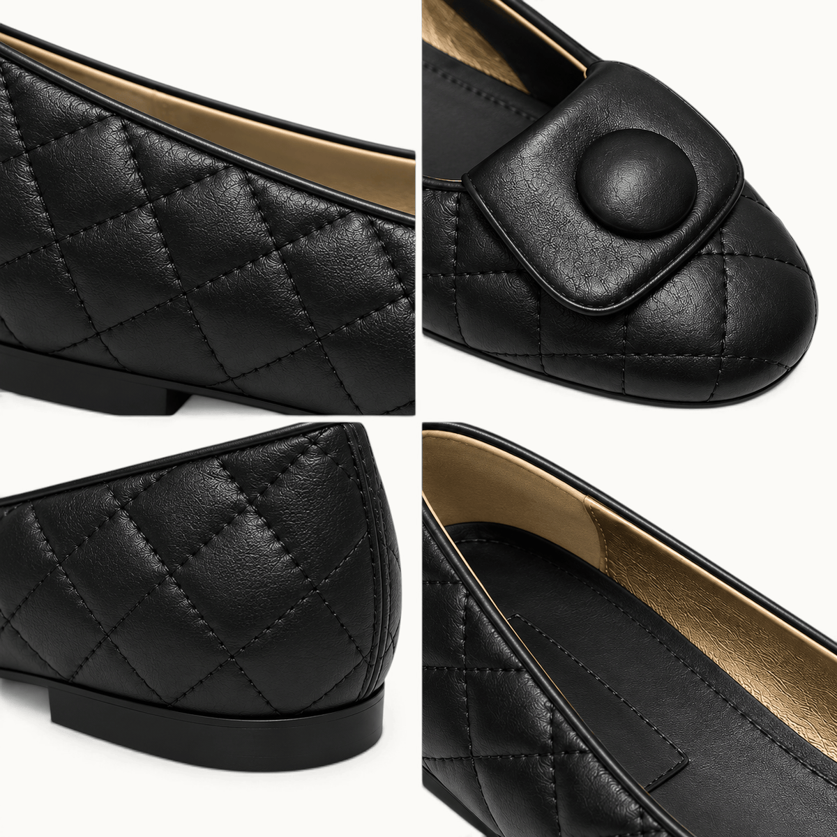 montelore-souliers Mocassins En Cuir Matelassées