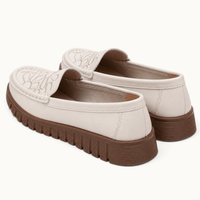 montelore-souliers Mocassins En Cuir Motif Fleurs Brodées