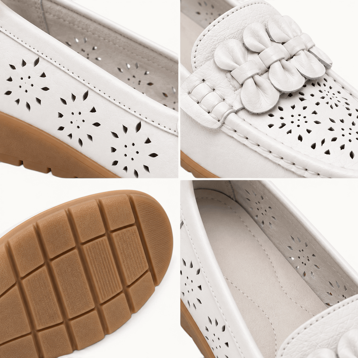montelore-souliers Mocassins En Cuir Perforés