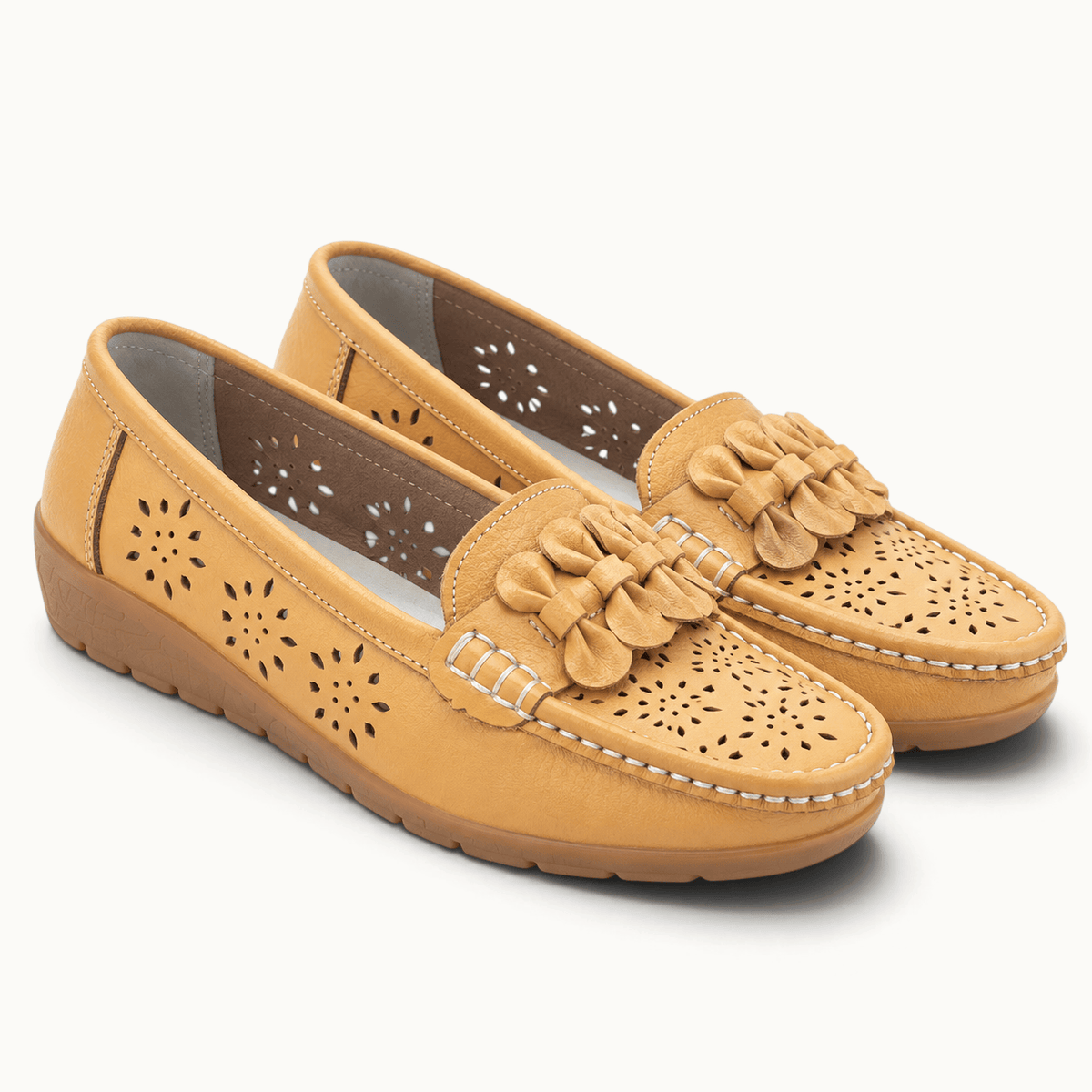 montelore-souliers Mocassins En Cuir Perforés