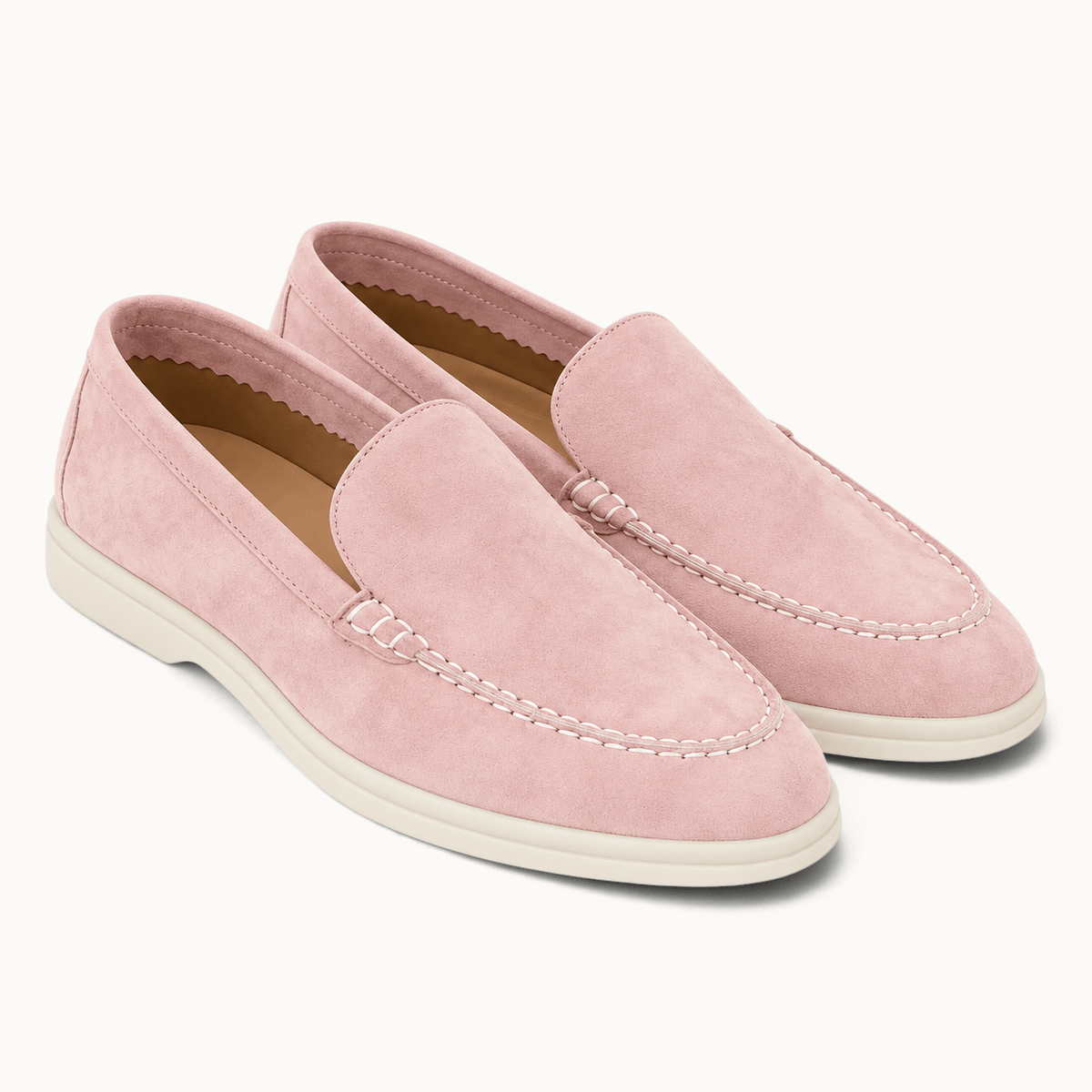 montelore-souliers Mocassins En Cuir Rose