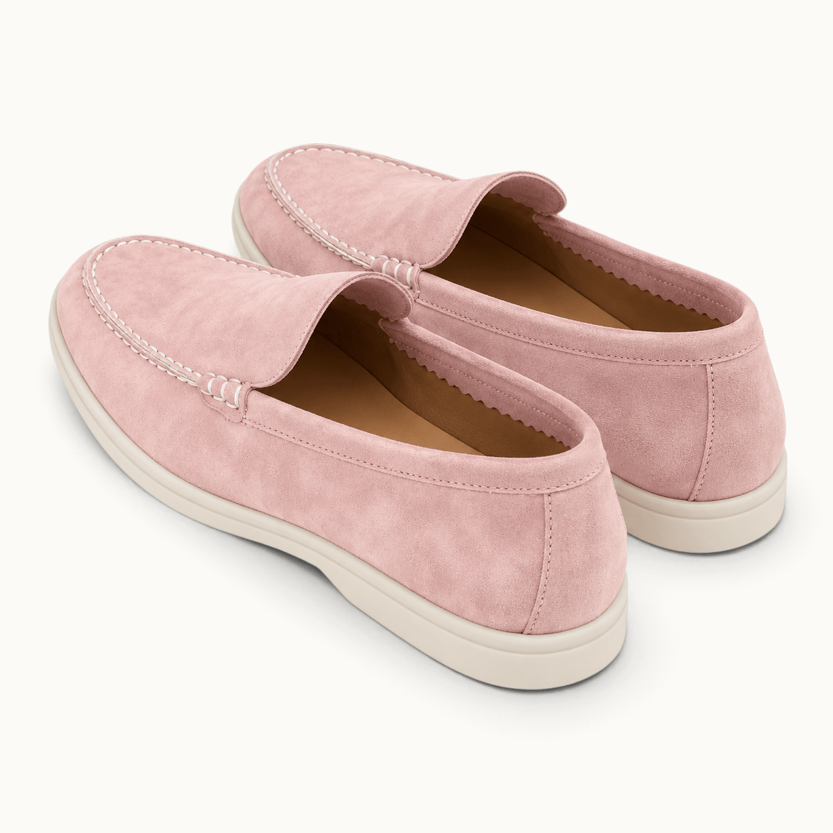 montelore-souliers Mocassins En Cuir Rose