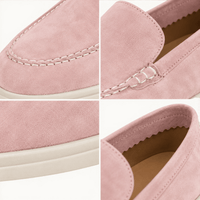 montelore-souliers Mocassins En Cuir Rose