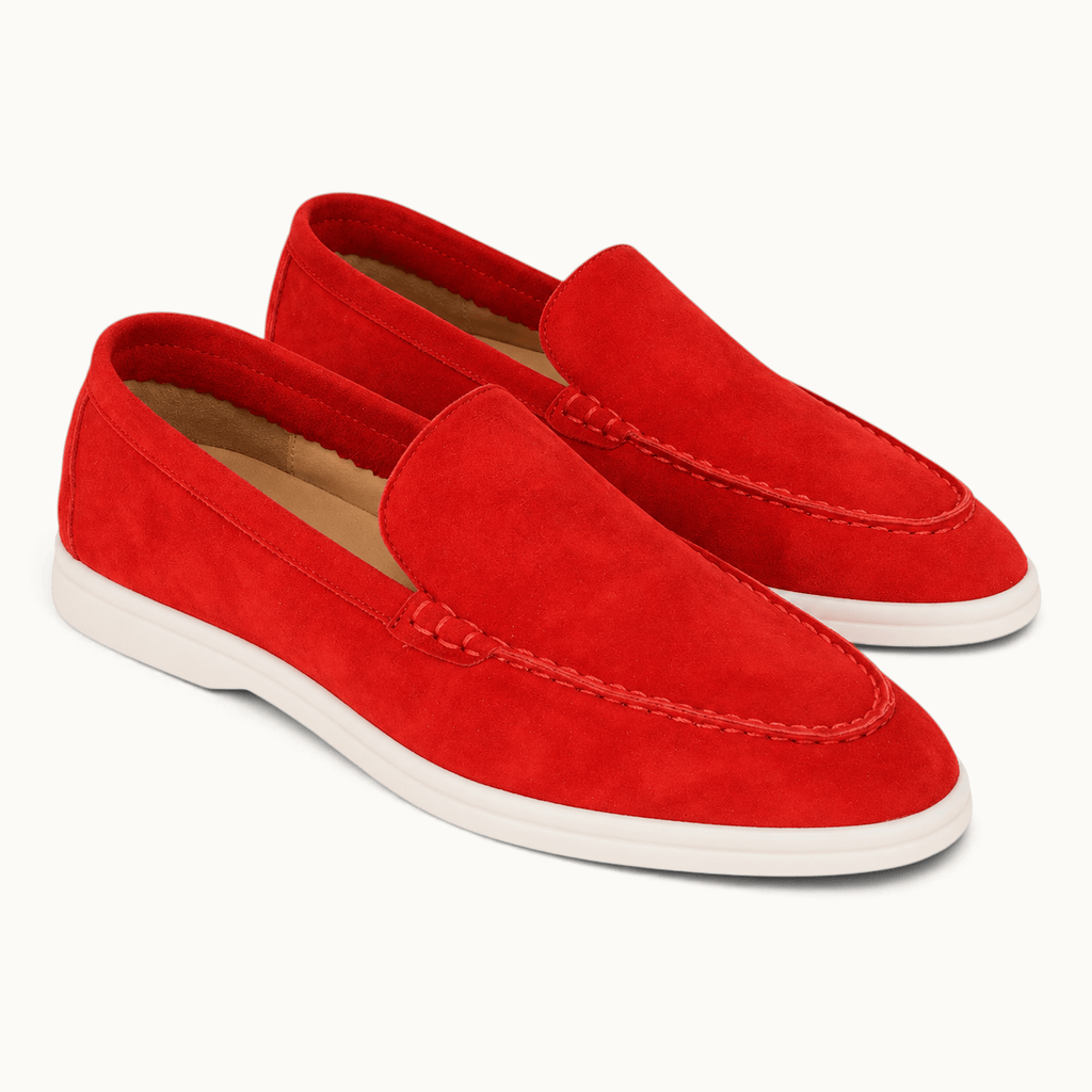montelore-souliers Mocassins En Cuir Rouge