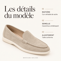 montelore-souliers Mocassins En Cuir Rouge