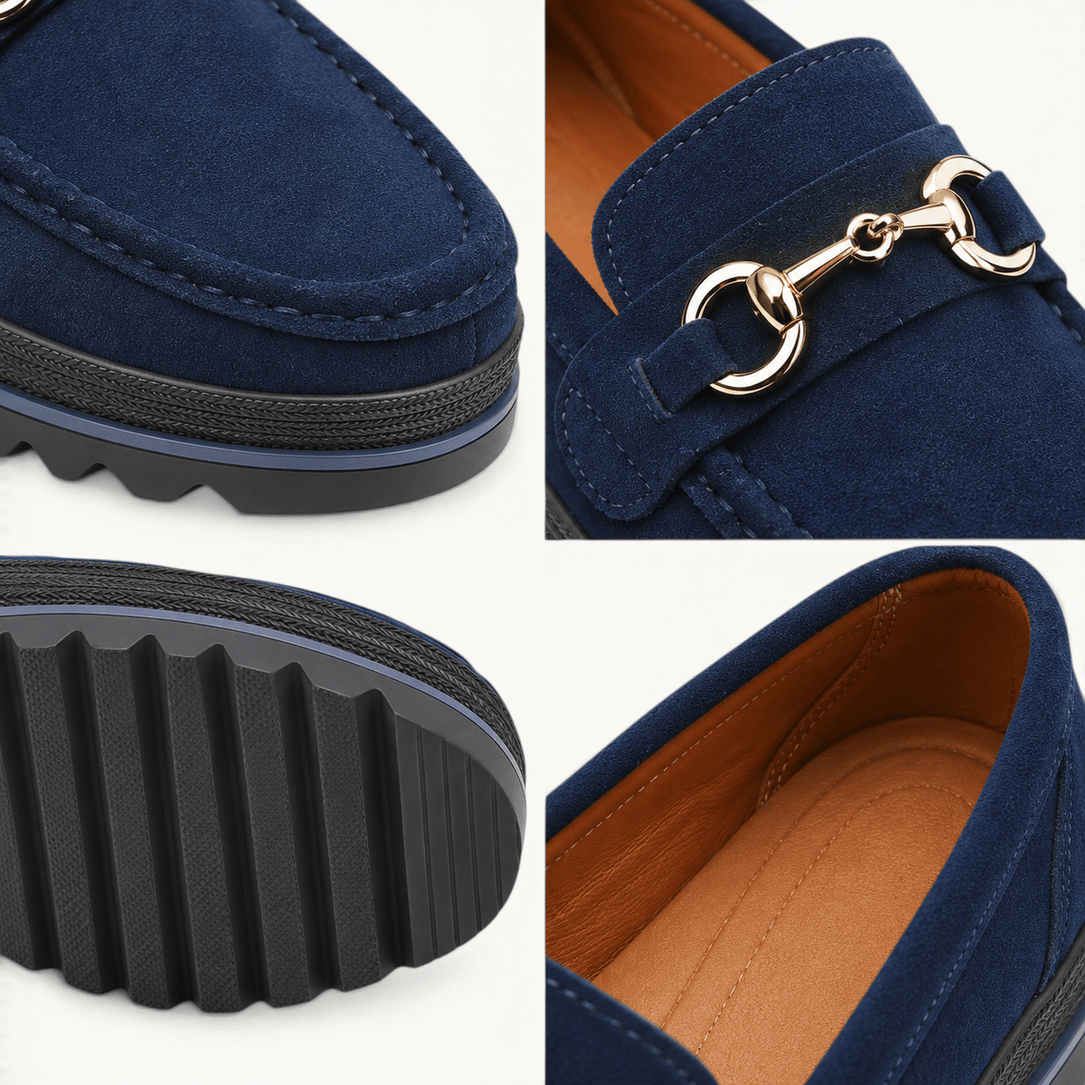 montelore-souliers Mocassins En Cuir Suédé À Plateforme Compensée