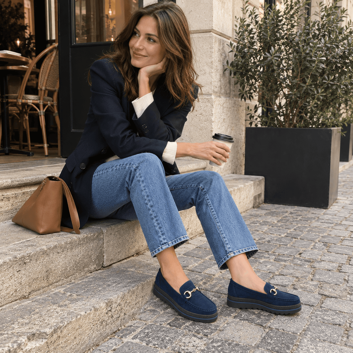montelore-souliers Mocassins En Cuir Suédé À Plateforme Compensée