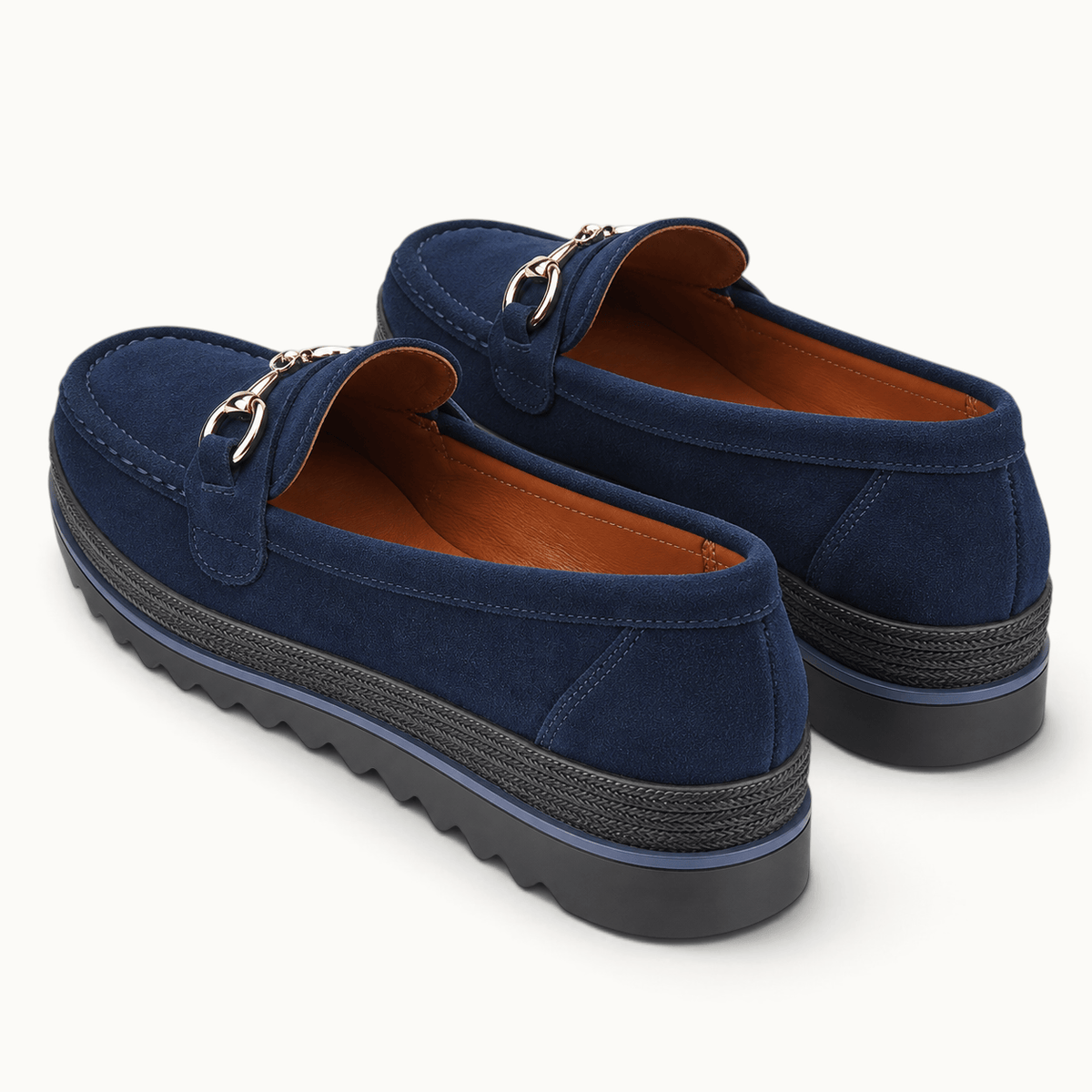 montelore-souliers Mocassins En Cuir Suédé À Plateforme Compensée